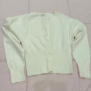 Wilfred Cream Button-Up Cardigan